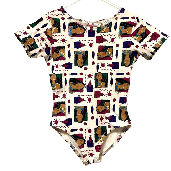 Vintage 90's Disney Pocahontas All Over Print Bodysuit - Picture 2 of 15